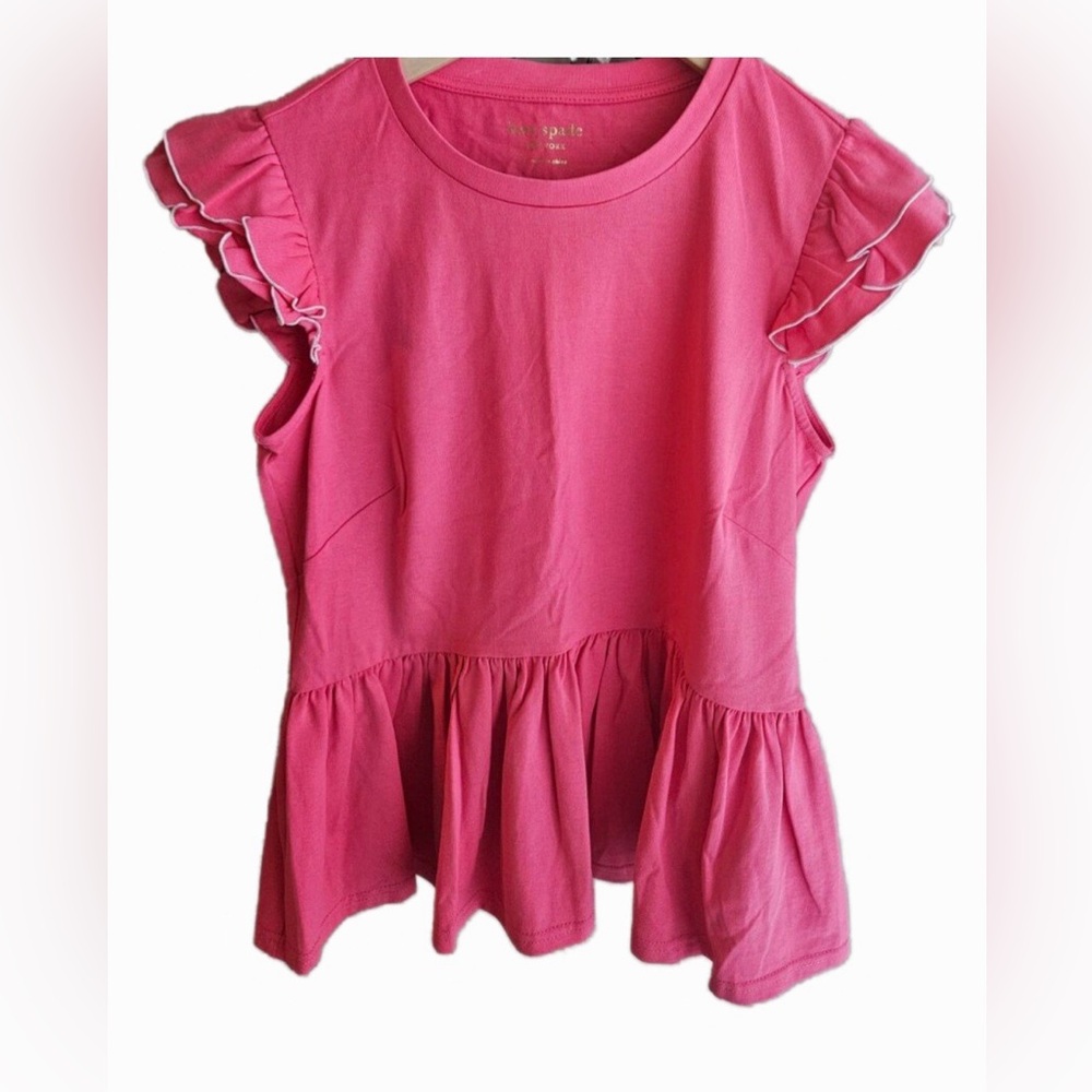 Kate Spade Ruffle Pink Top